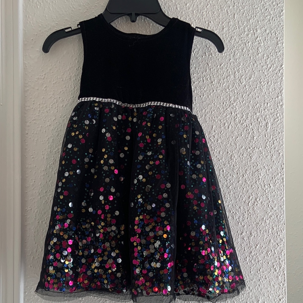 Sparkling Black Kids Dress